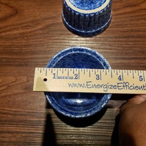 Set of 6 Coche Stoneware Blue Speckled Bowls
